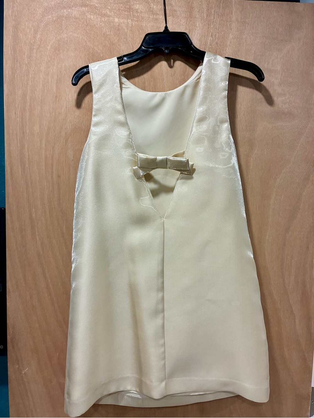 Cream iridescent Bow Dress